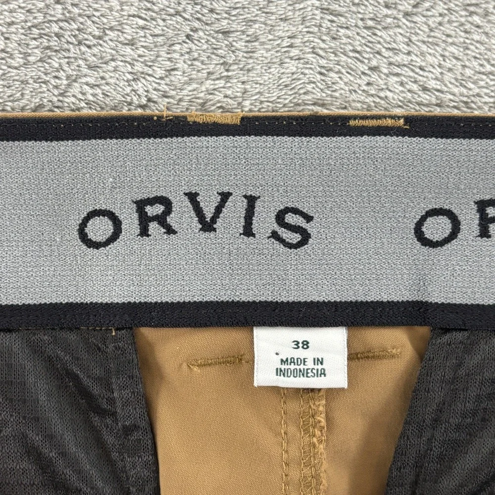 Orvis Tech‎ Cargo Shorts Mens 38 Brown Stretch Comfort Pockets 9.75